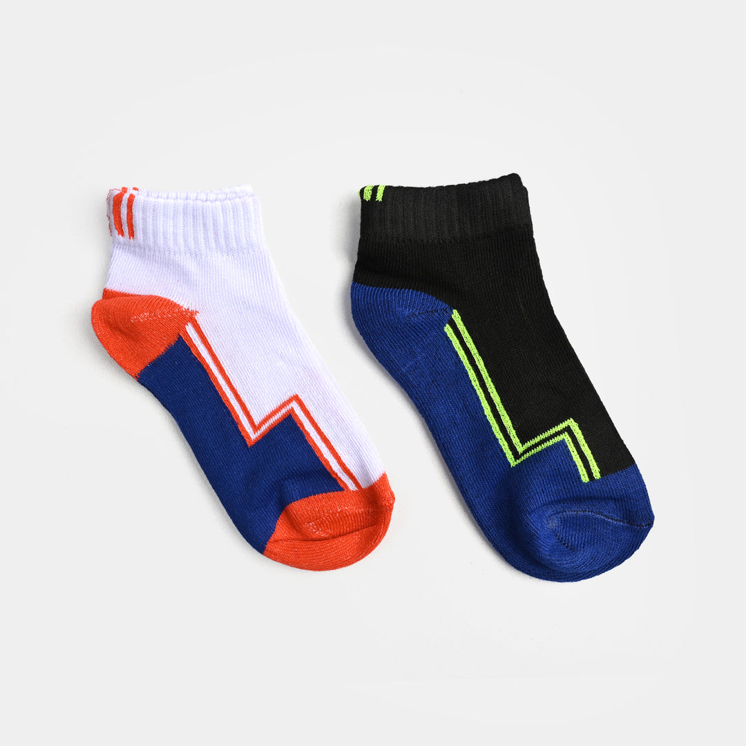 Boys Socks Pack Of 2 Ankle-White/Black