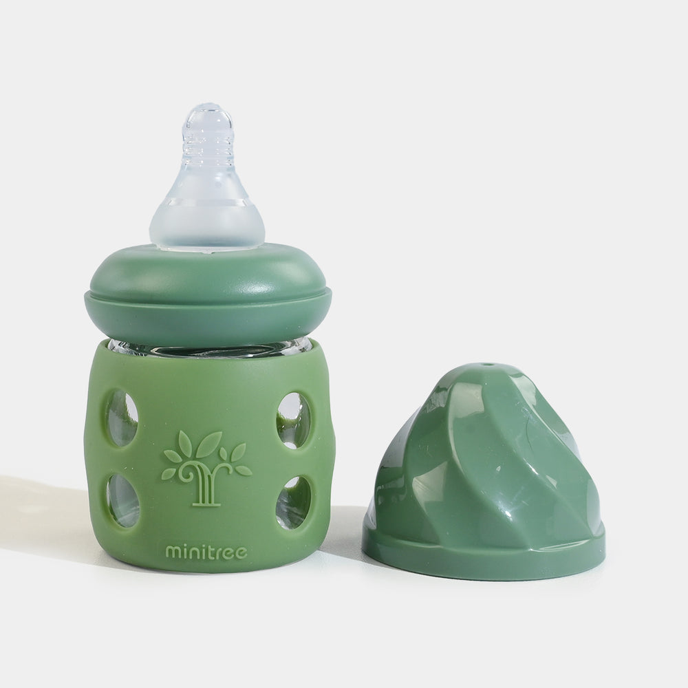 Minitree Newborn Baby Glass Feeder with Silicone Cover | 60Ml