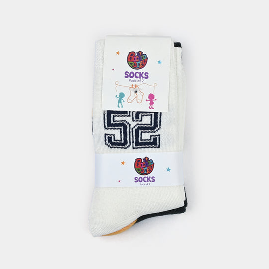 Boys Cotton Socks Pack of 2 Champion – Green/Beige