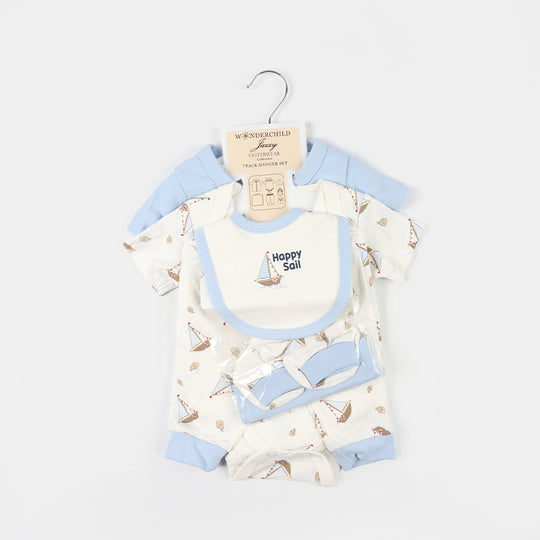 Infant Boys Jersey/Terry 7Pc Gift Set 287-063-BLUE