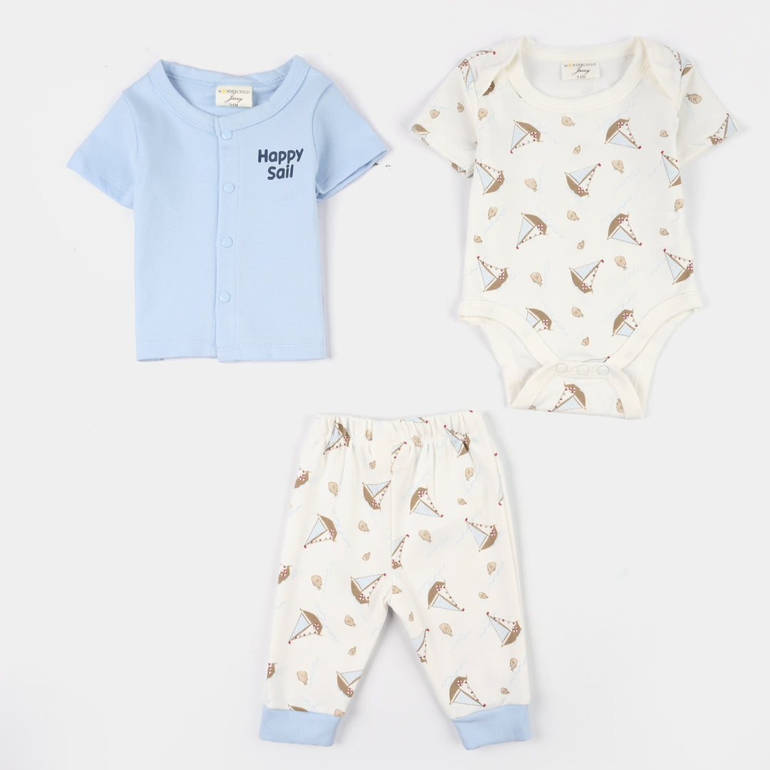 Infant Boys Jersey/Terry 7Pc Gift Set 287-063-BLUE