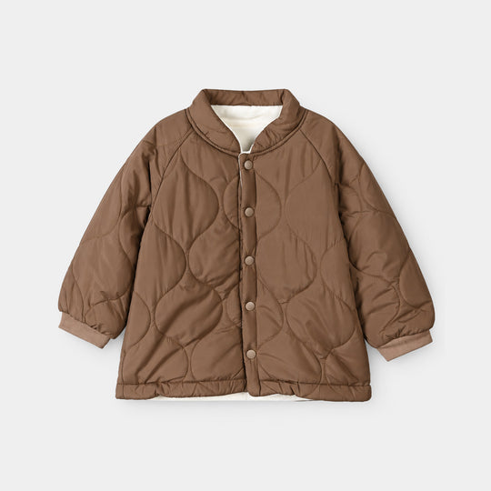 Infant Boys Polyester Quilted Suit-BROWN