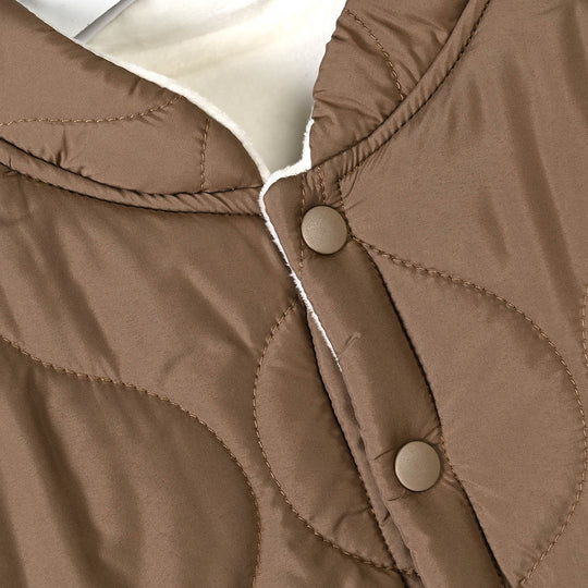 Infant Boys Polyester Quilted Suit-BROWN