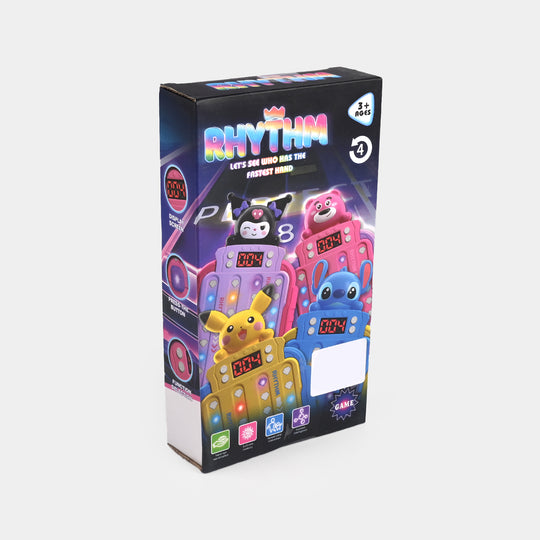 Rhythm Game Machine Quick Push Pop Game with Music and Lights