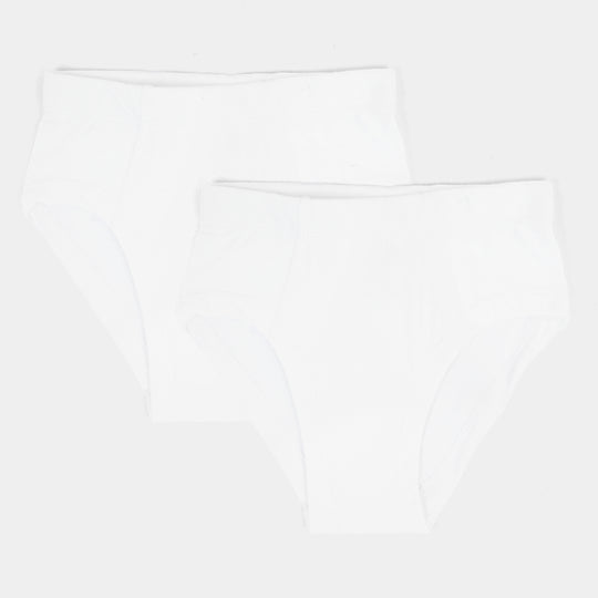 Boys Cotton Jersey Basic Briefs Pack of 2 - White