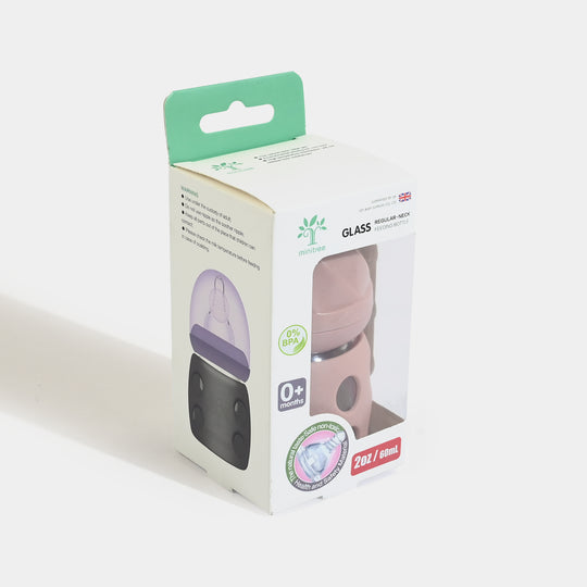 Minitree Newborn Baby Glass Feeder with Silicone Cover | 60Ml