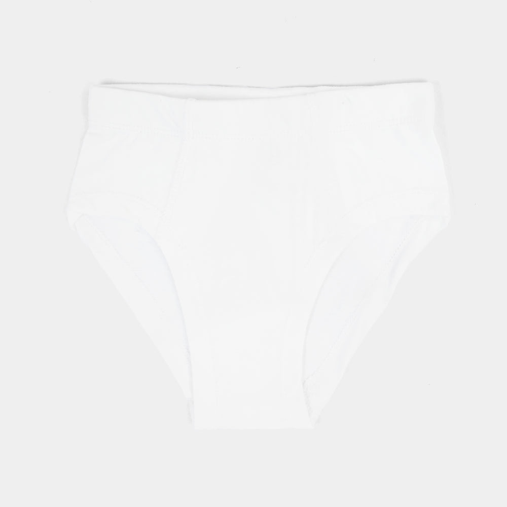 Boys Cotton Jersey Basic Briefs Pack of 2 - White
