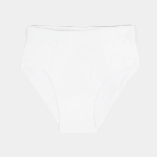 Boys Cotton Jersey Basic Briefs Pack of 2 - White