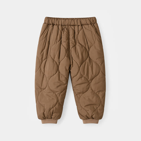 Infant Boys Polyester Quilted Suit-BROWN