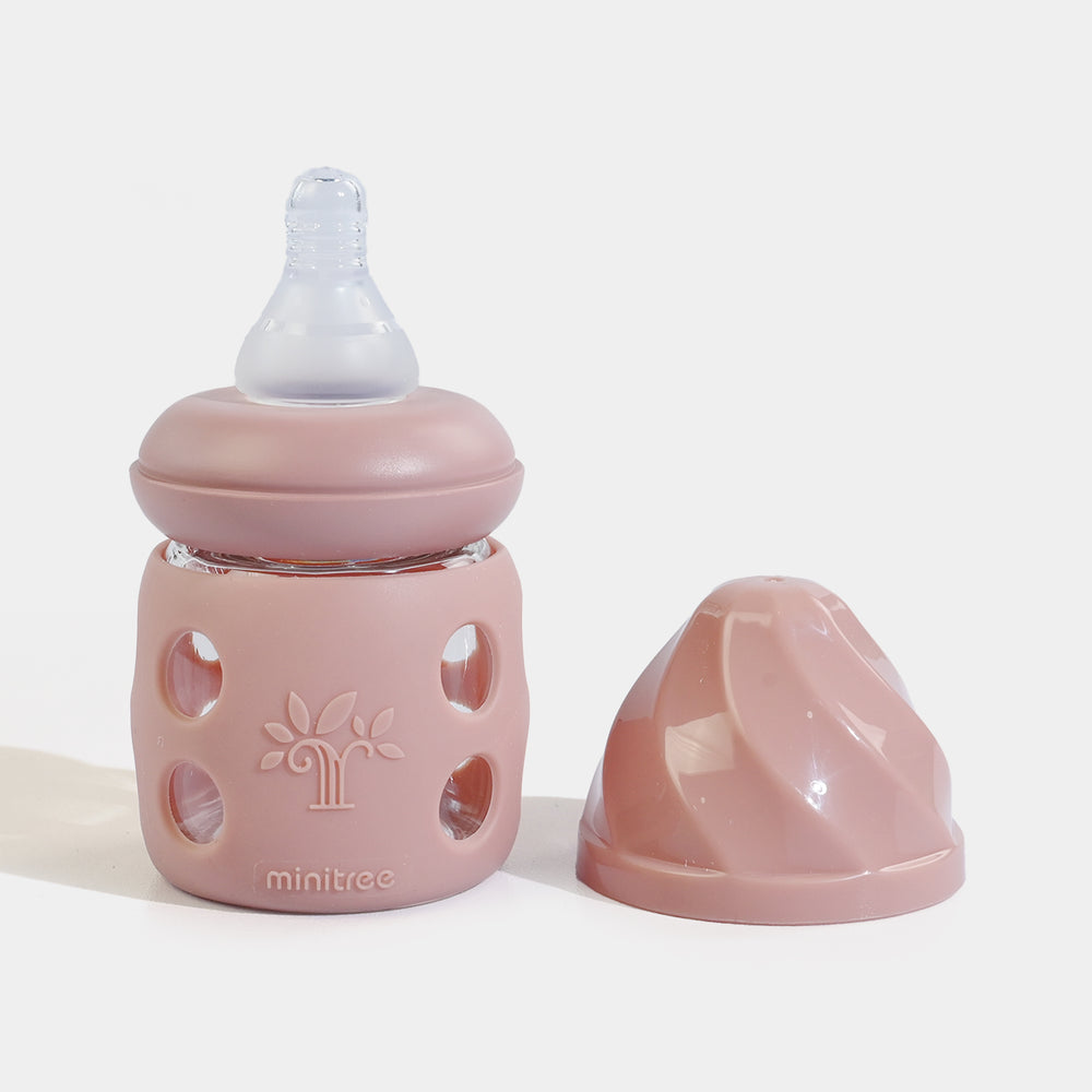 Minitree Newborn Baby Glass Feeder with Silicone Cover | 60Ml