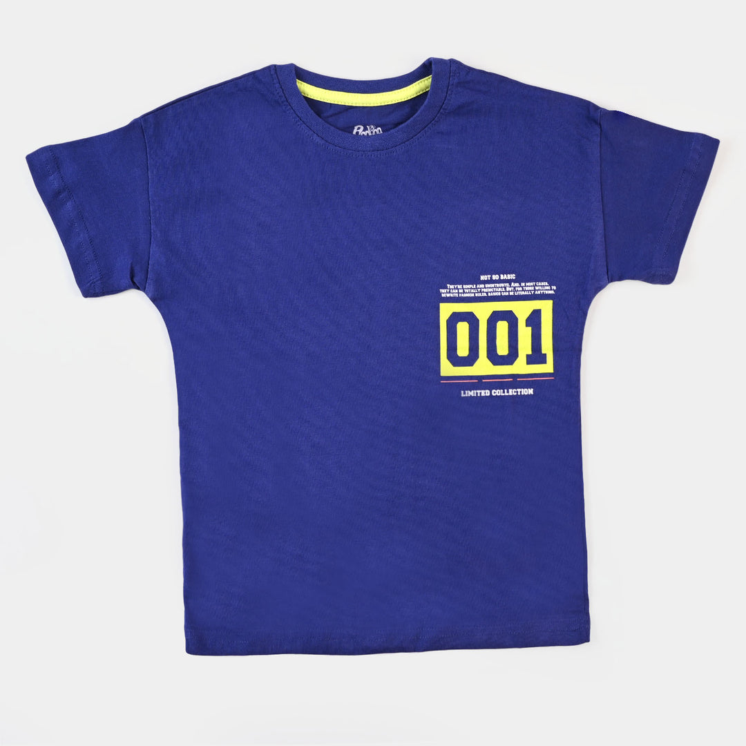 Boys Cotton T-Shirt Limited - Navy Blue