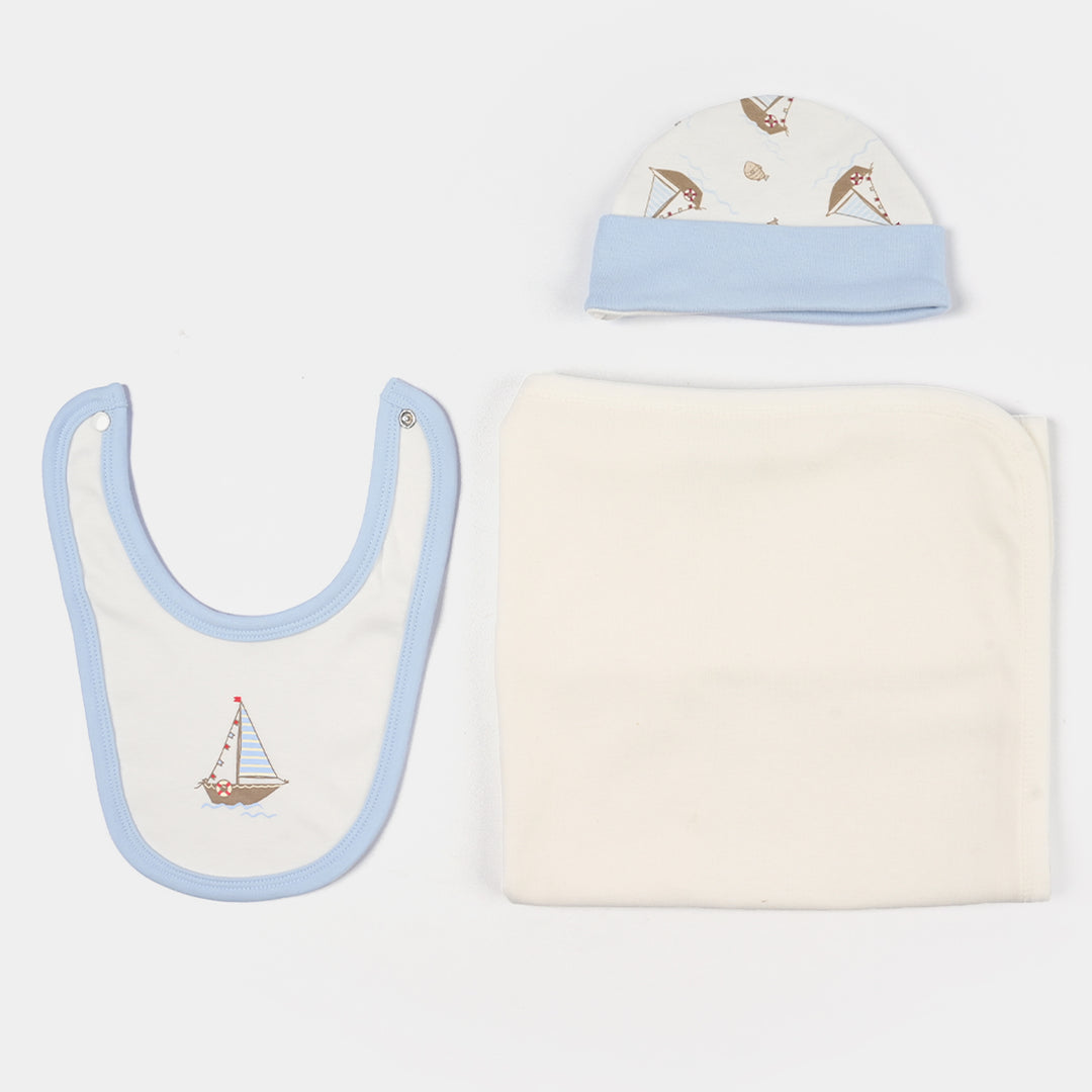 Infant Boys Jersey/Terry 5Pc Gift Set 287-062-BLUE