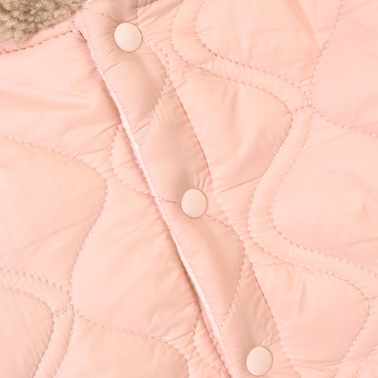 infant Girls Polyester Quilted Jacket-Pink