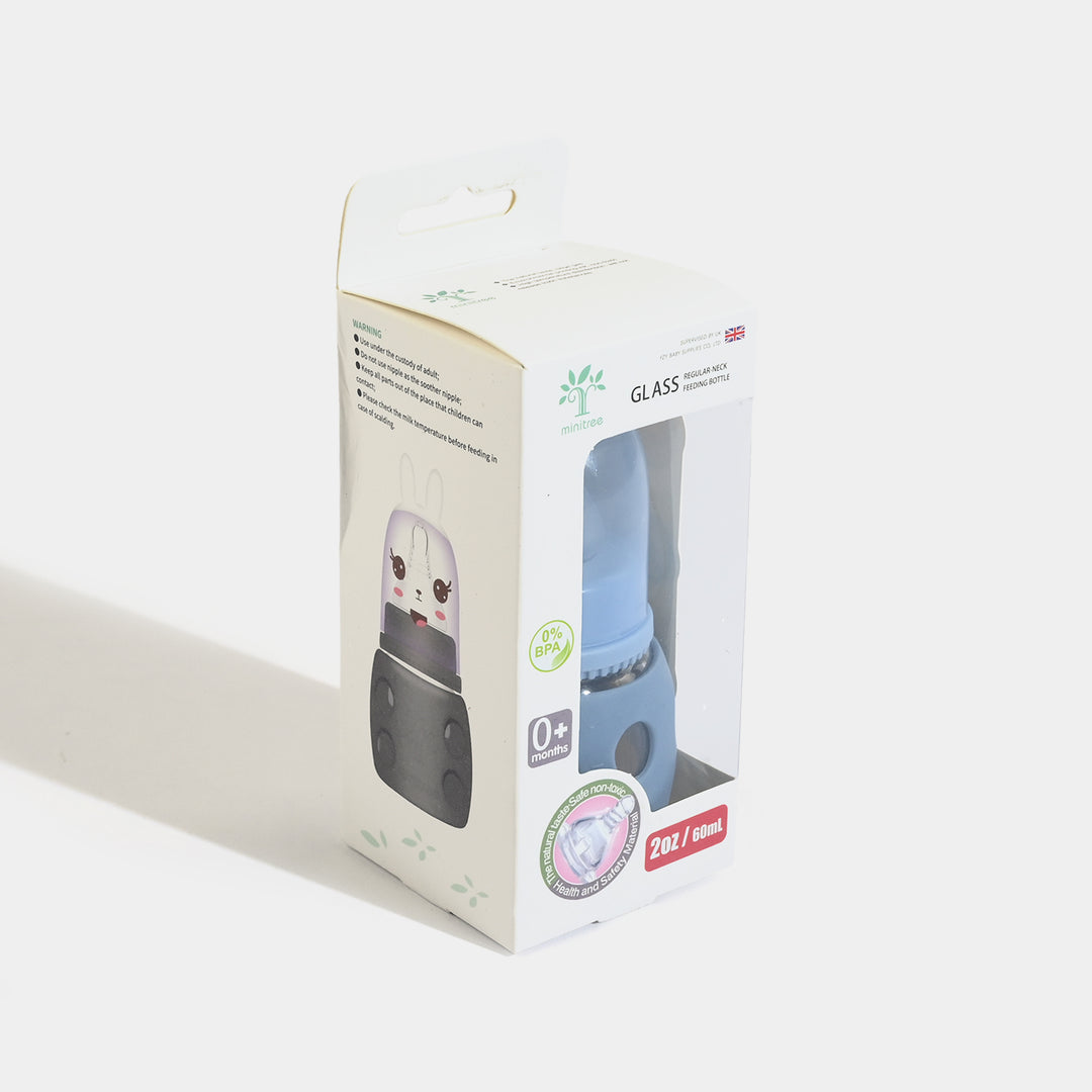 Minitree Newborn Baby Glass Feeder with Silicone Cover | 60Ml