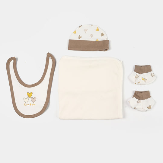 Infant Girls Jersey Terry 7Pc Gift - Brown