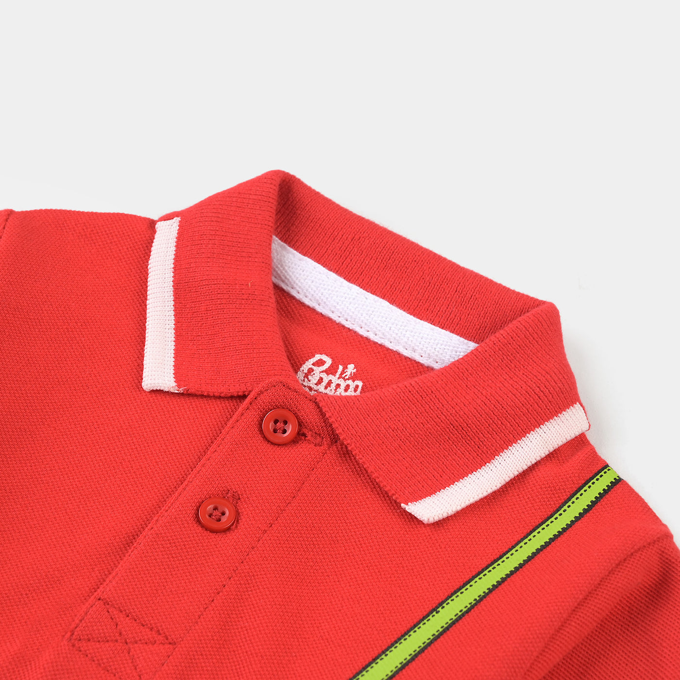 Infant Boys Cotton PK Polo Dinosaur-Racing Red