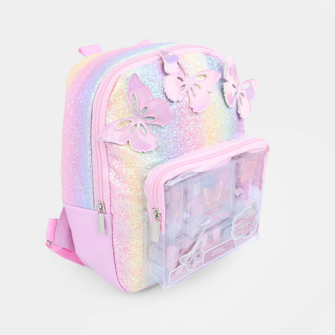 Shiny Wings Butterfly Makeup Backpack Set