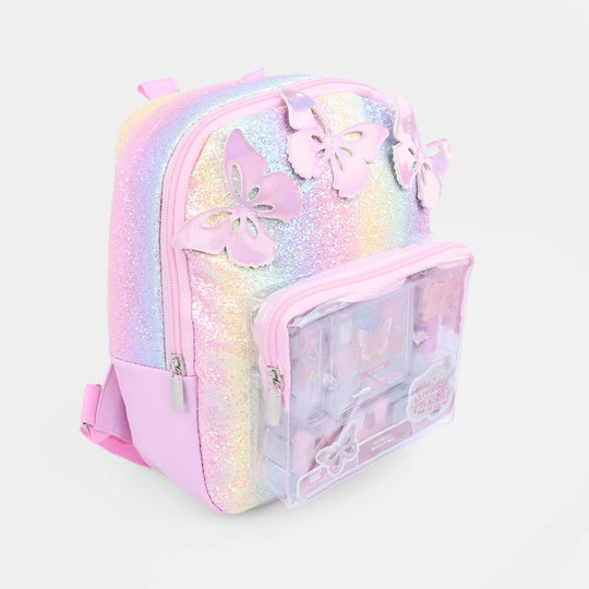 Shiny Wings Butterfly Makeup Backpack Set