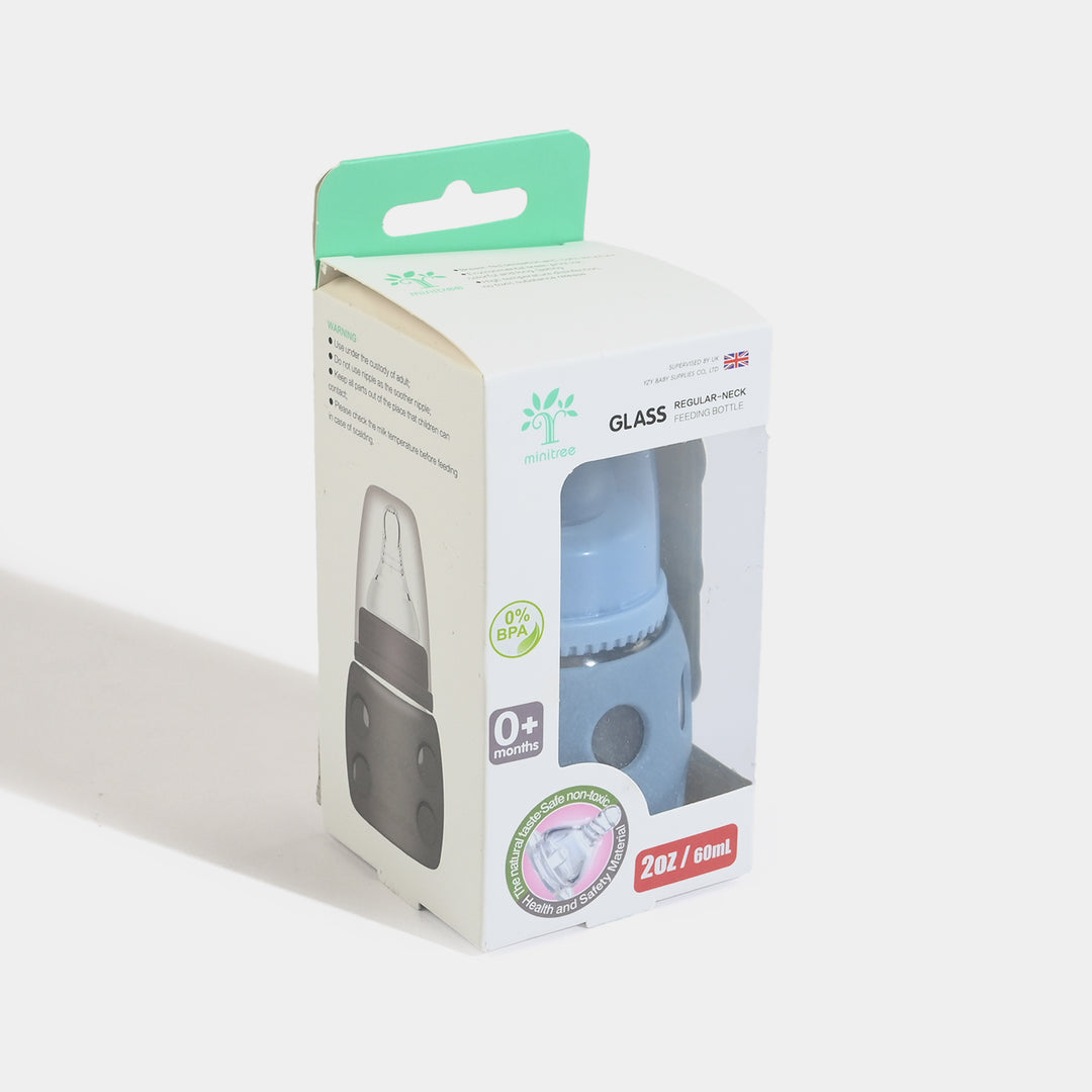 Minitree Newborn Baby Glass Feeder with Silicone Cover | 60Ml