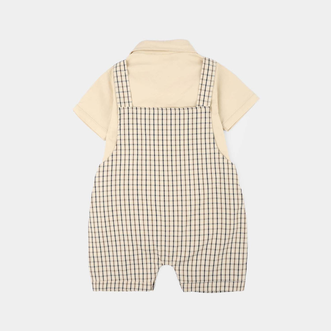 Infant Boys Jersey/Terry 2Pc Suit 294-018 E-C-BEIGE