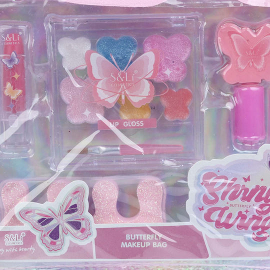 Shiny Wings Butterfly Makeup Backpack Set