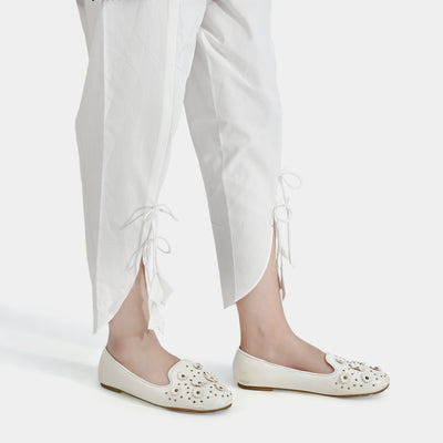 Girls Tulip Pant-White