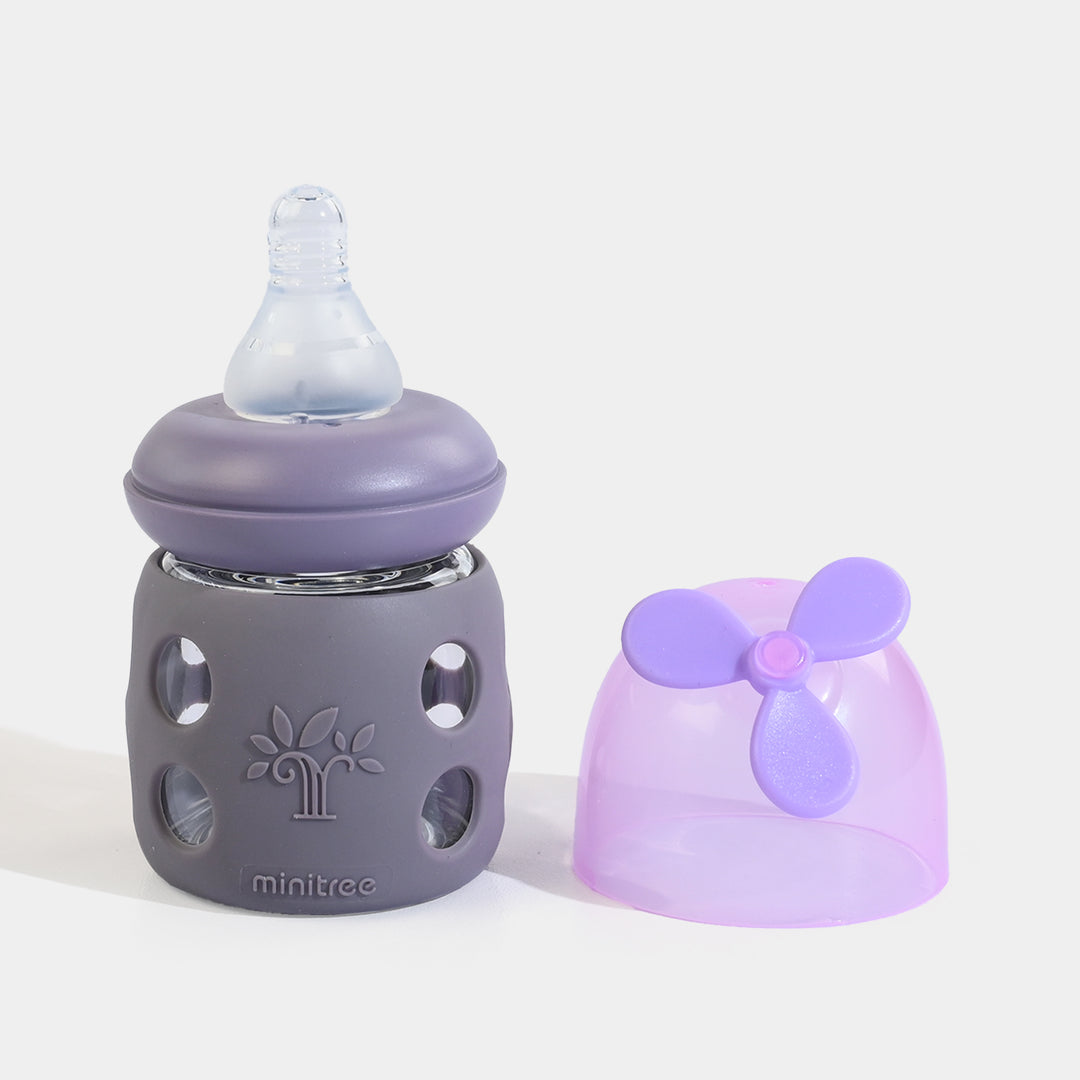 Minitree Newborn Baby Glass Feeder with Silicone Cover | 60Ml
