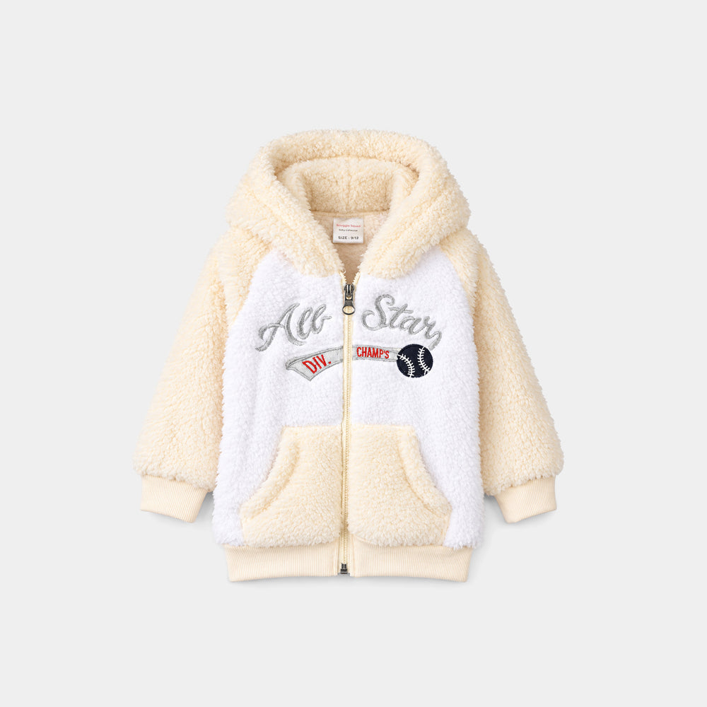 Infant Boys Faux Fur Knitted Suit BJ047-2P-White.Yellow