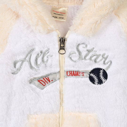 Infant Boys Faux Fur Knitted Suit BJ047-2P-White.Yellow