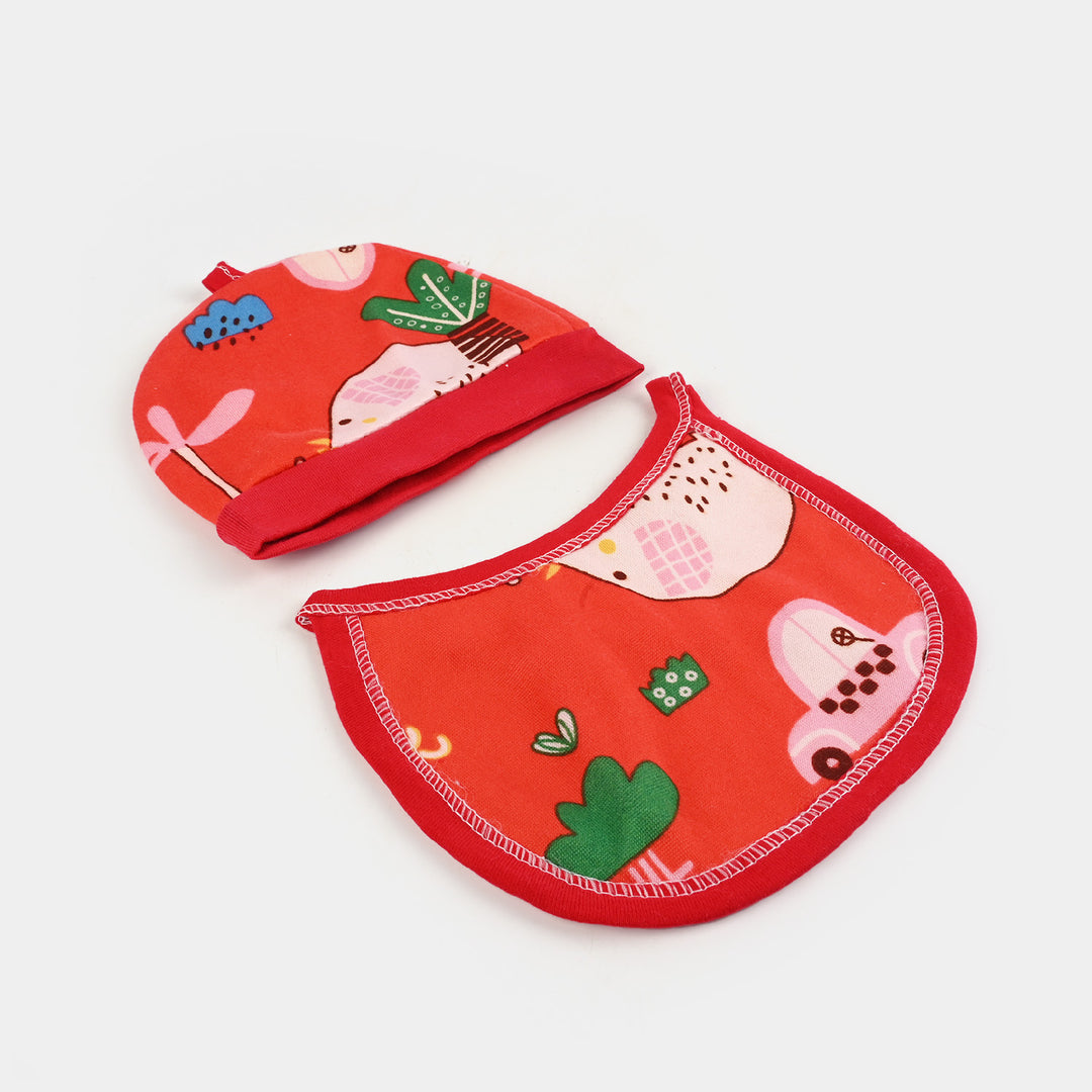 Winter Cap & Bib Set | 3-9M