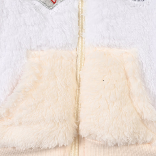 Infant Boys Faux Fur Knitted Suit BJ047-2P-White.Yellow