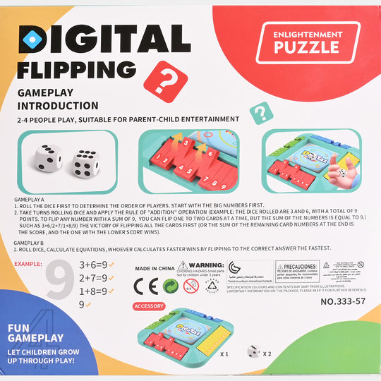 Digital Flipping Mathematical Logic Game for Kids