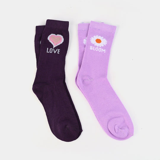 Girls Pack of 2 Socks Love-mIX