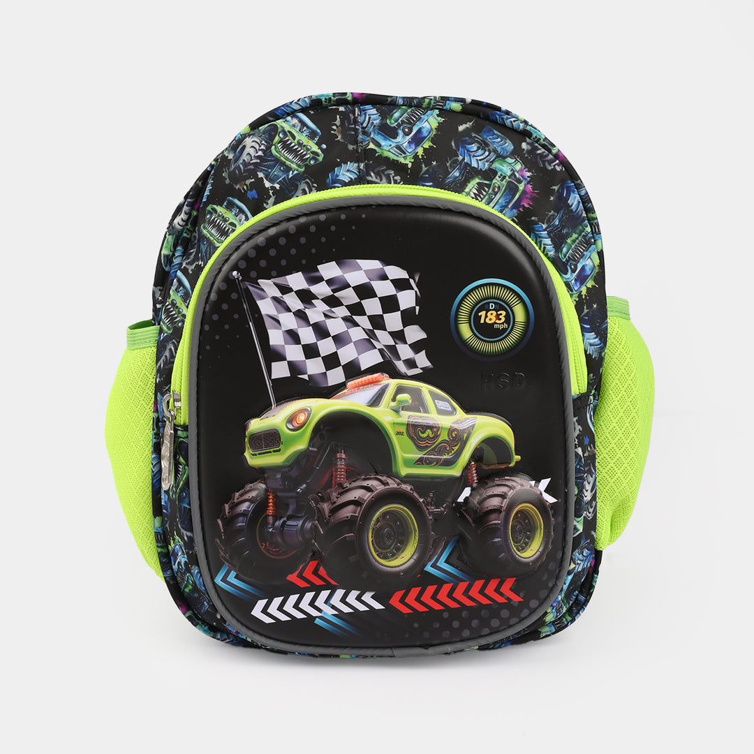 Kids School Backpack with Monster Truck Theme