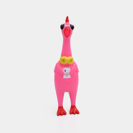 Classic Squeaky Rubber Chicken Toy