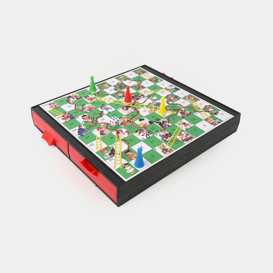 2-in-1 Chess & Snakes and Ladders Board Game Set