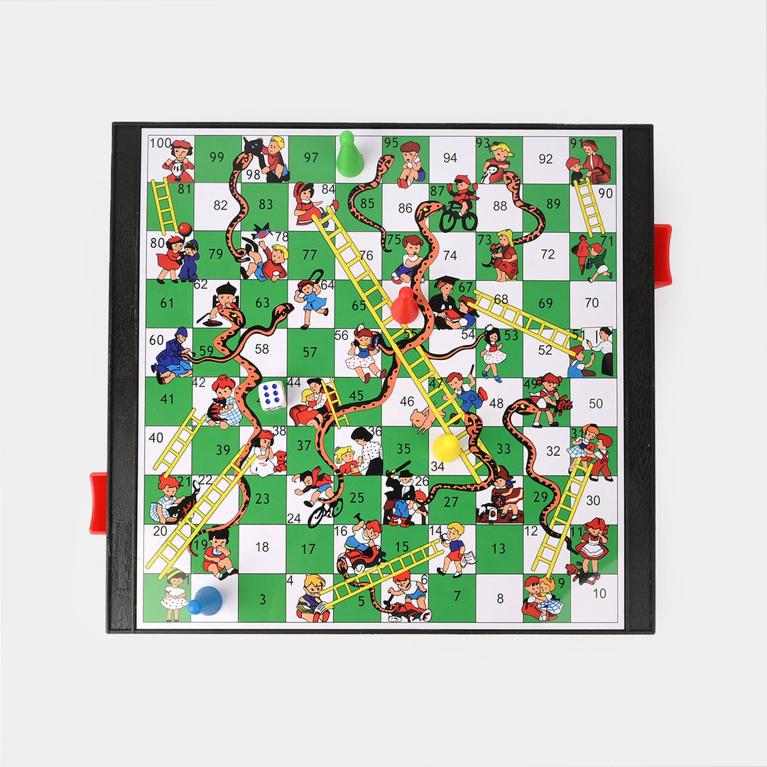 2-in-1 Chess & Snakes and Ladders Board Game Set