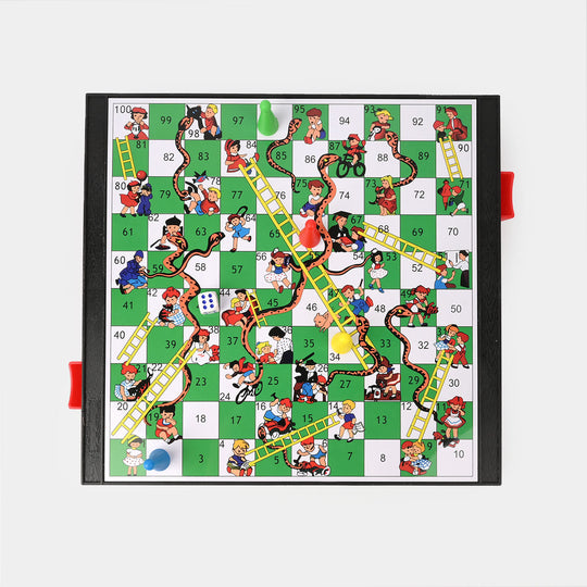 2-in-1 Chess & Snakes and Ladders Board Game Set