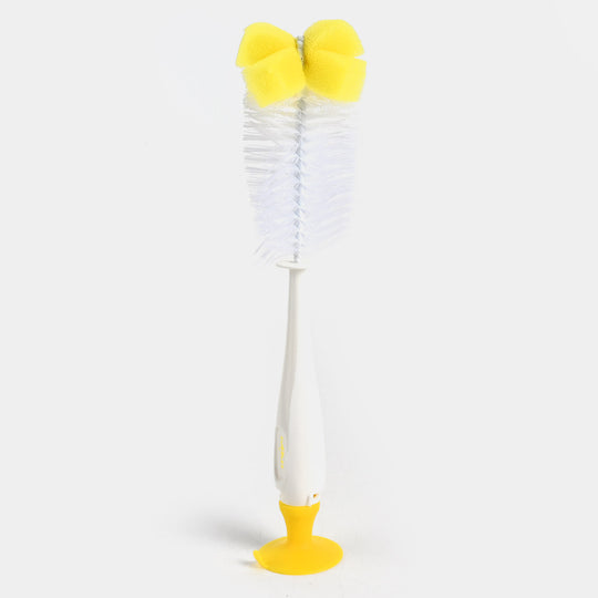 Cuddles Sponge Universal Feeding Bottle Brush 2 in 1-Yellow