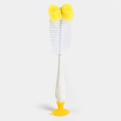 Cuddles Sponge Universal Feeding Bottle Brush 2 in 1-Yellow