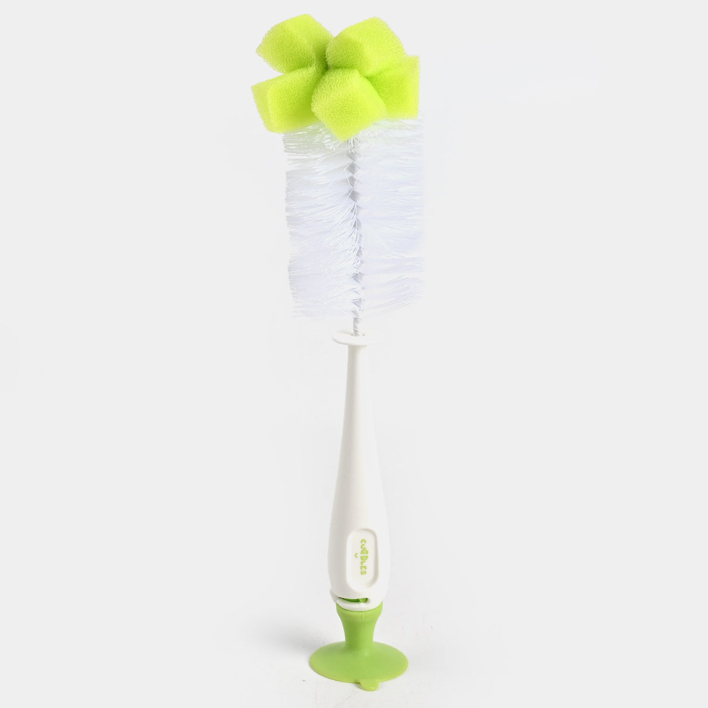 Cuddles Sponge Universal Feeding Bottle Brush 2 in 1-Green