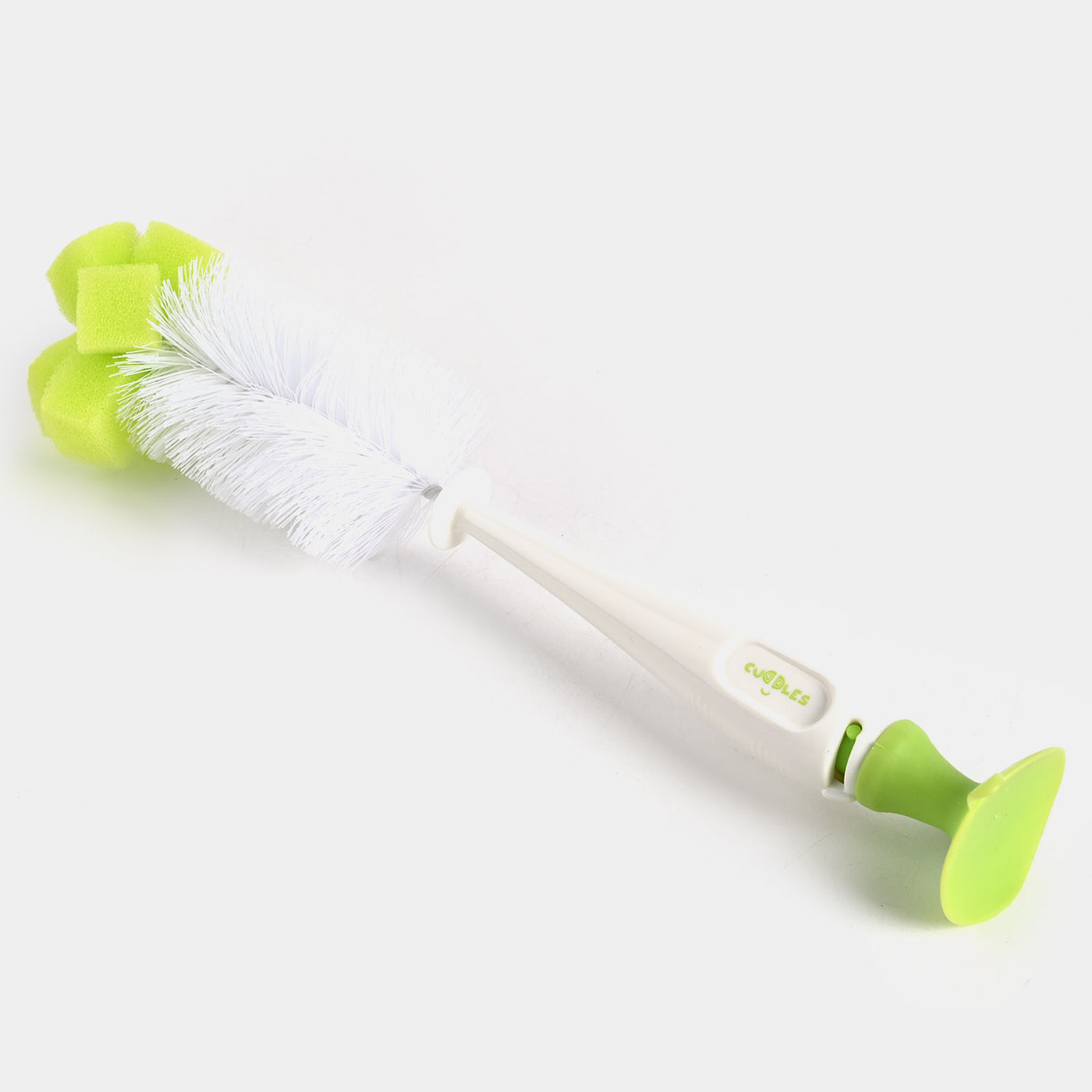 Cuddles Sponge Universal Feeding Bottle Brush 2 in 1-Green