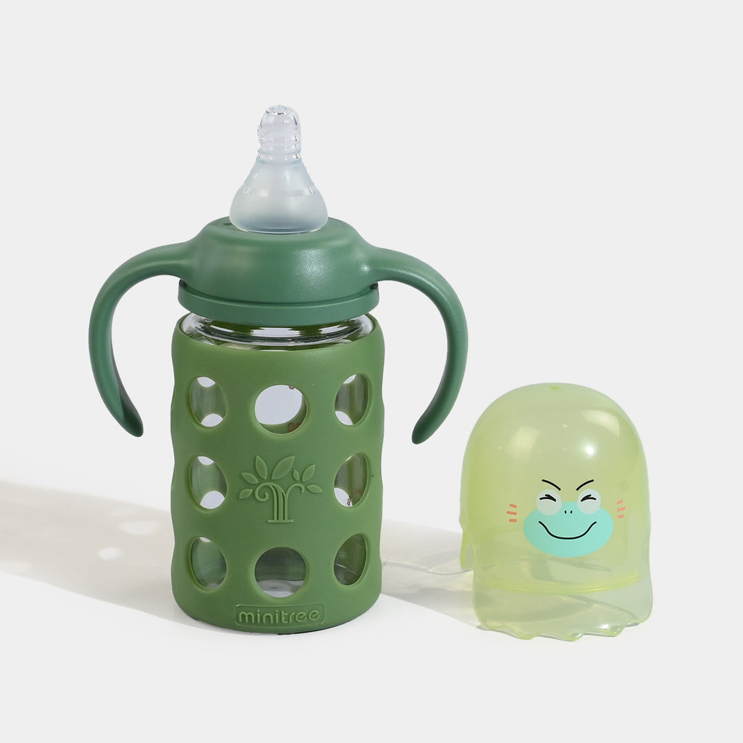Minitree Newborn Baby Glass Feeder with Silicone Cover (120ml / 4oz)