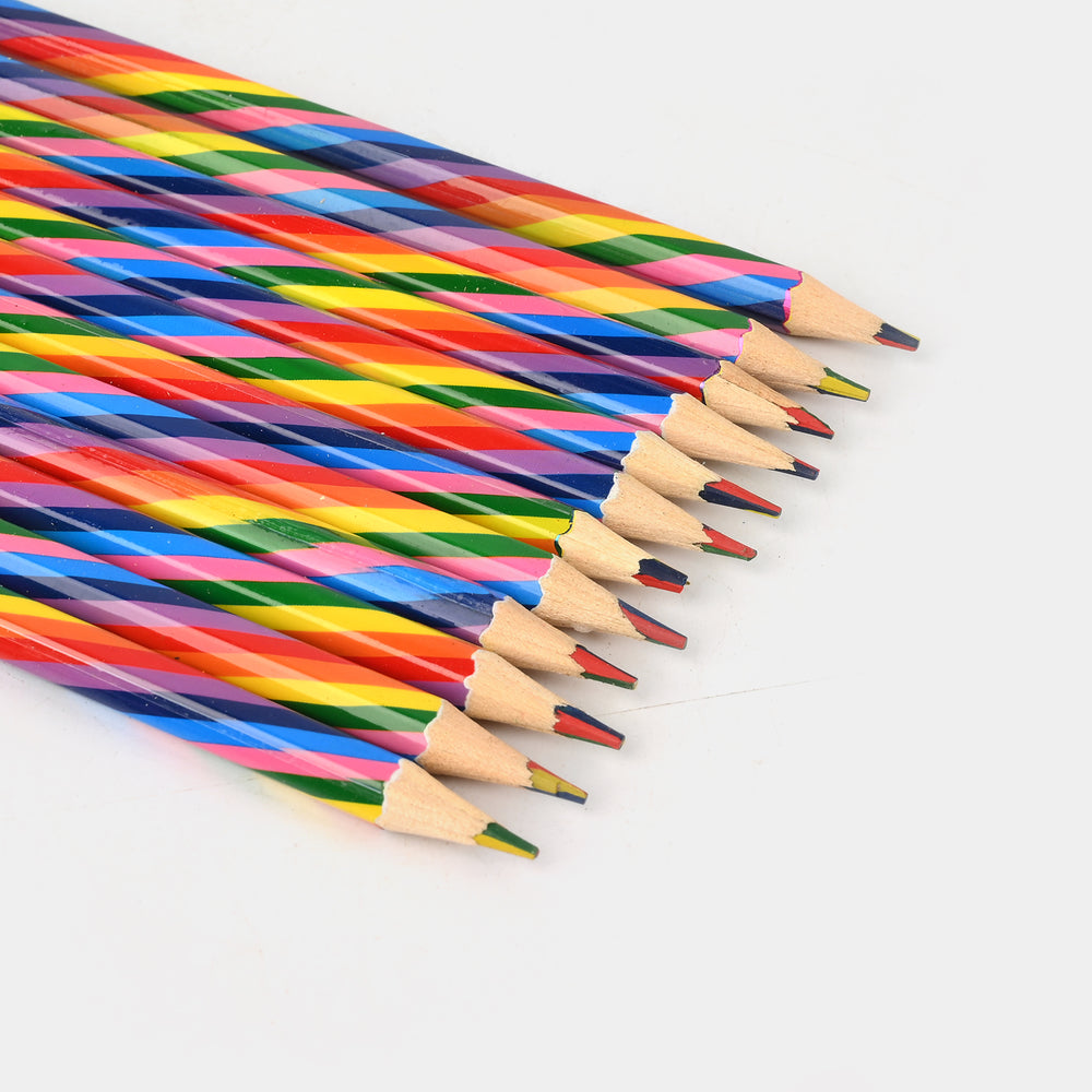 Rainbow Stripe Color Pencils