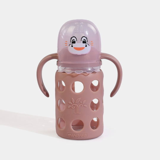Minitree Newborn Baby Glass Feeder with Silicone Cover (120ml / 4oz)