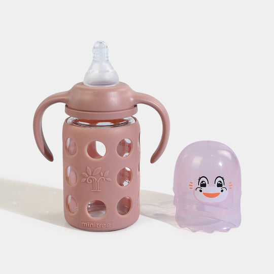 Minitree Newborn Baby Glass Feeder with Silicone Cover (120ml / 4oz)