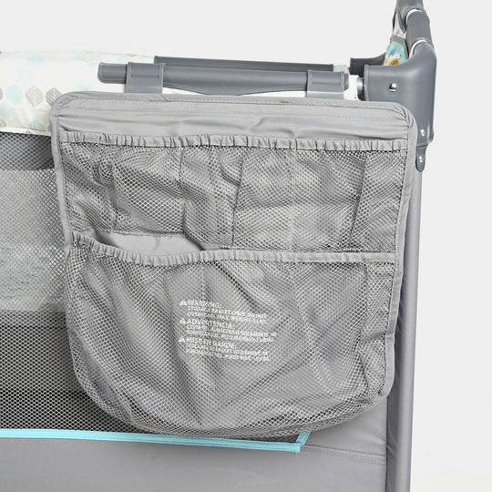 Baby Trend Carry Crib Play Pen PY81E Grey&Blue