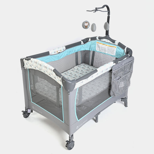 Baby Trend Carry Crib Play Pen PY81E Grey&Blue