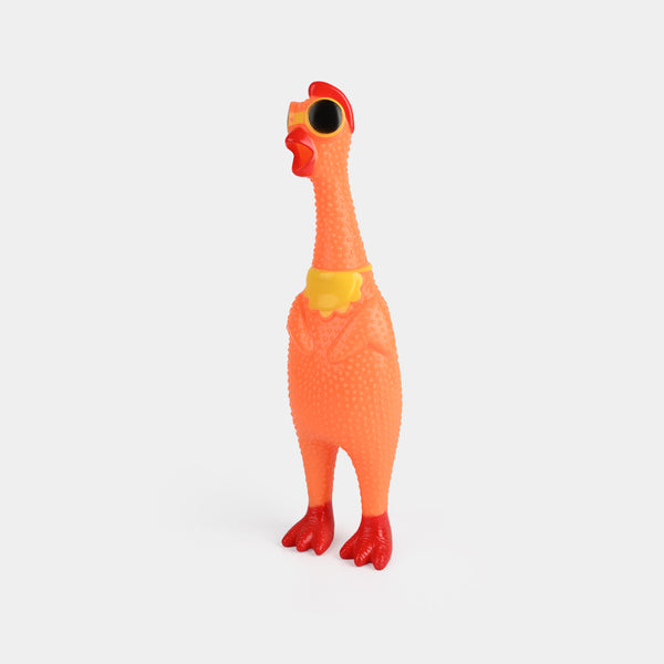 Classic Squeaky Rubber Chicken Toy