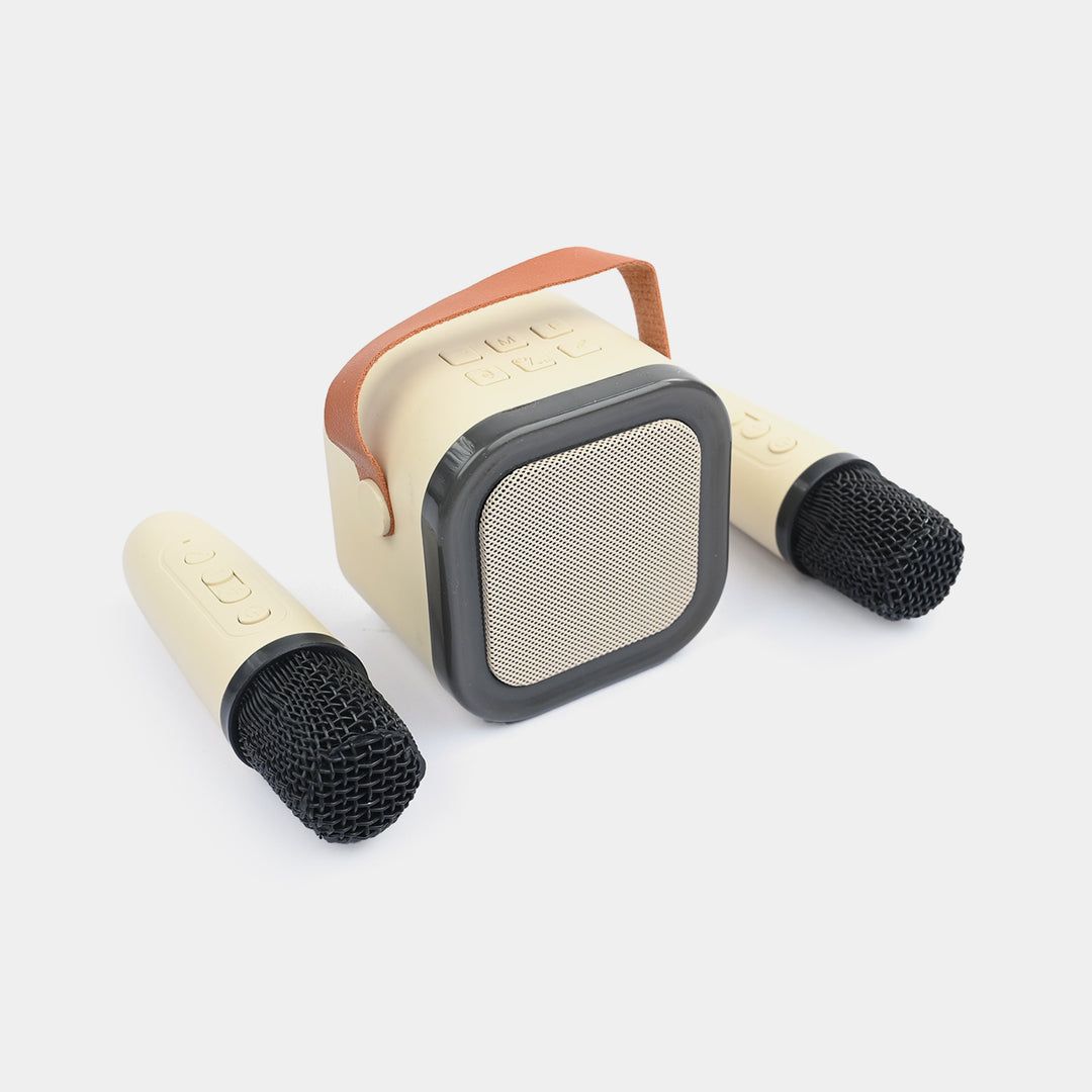 Mini Portable Karaoke Machine with Dual Wireless Microphones
